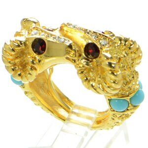 Vintage Kenneth Jay Lane KJL Double Ram Ring